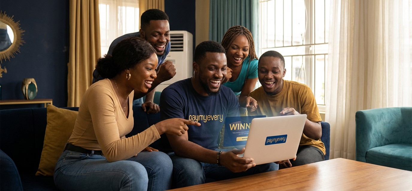 Happy winners celebrating